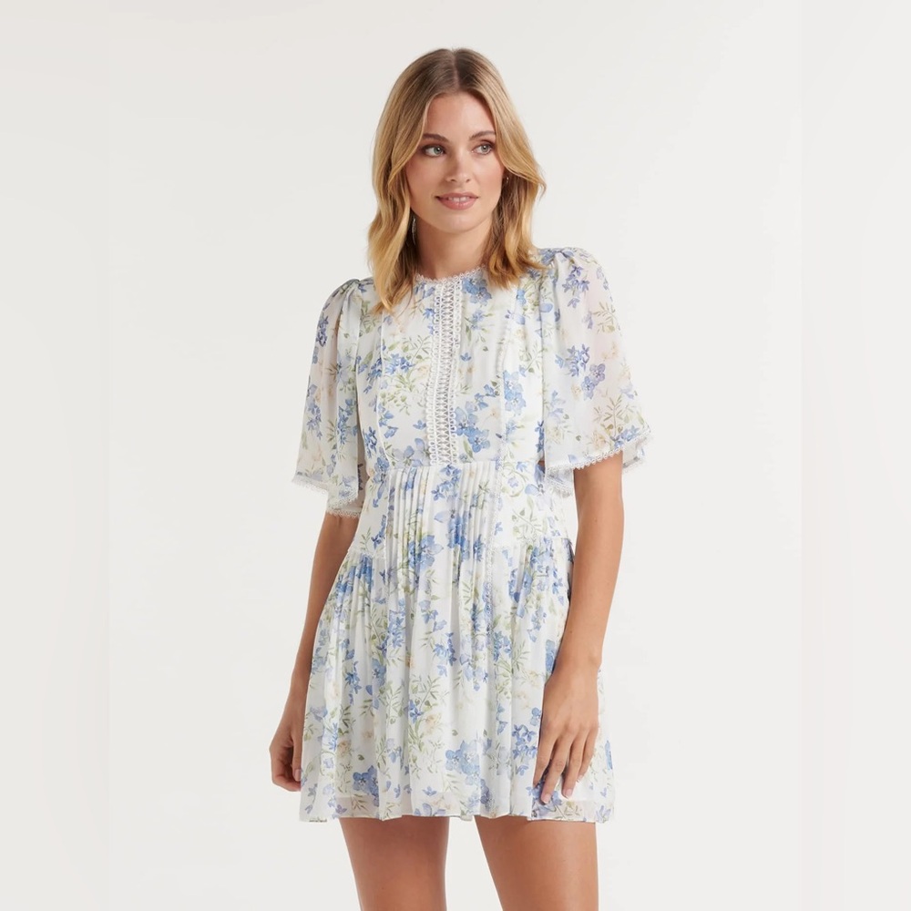 EVER NEW JADE ANGEL SLEEVE MINI DRESS